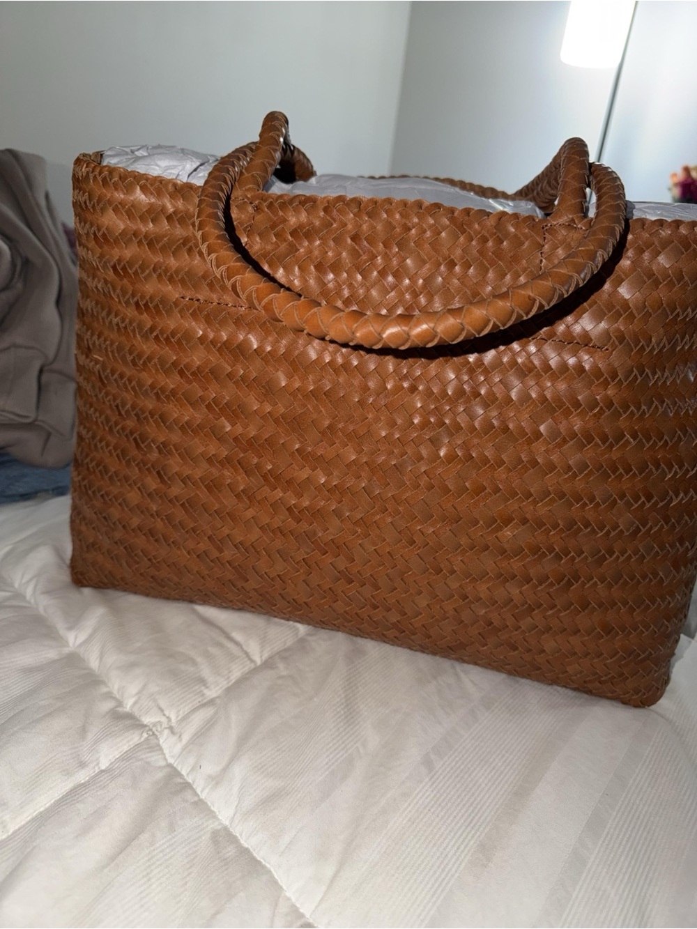 NEW The Signature Woven Tote 👜 BURNT SIENNA
